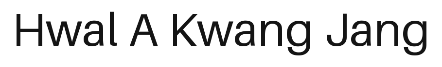 Hwal A Kwang Jang